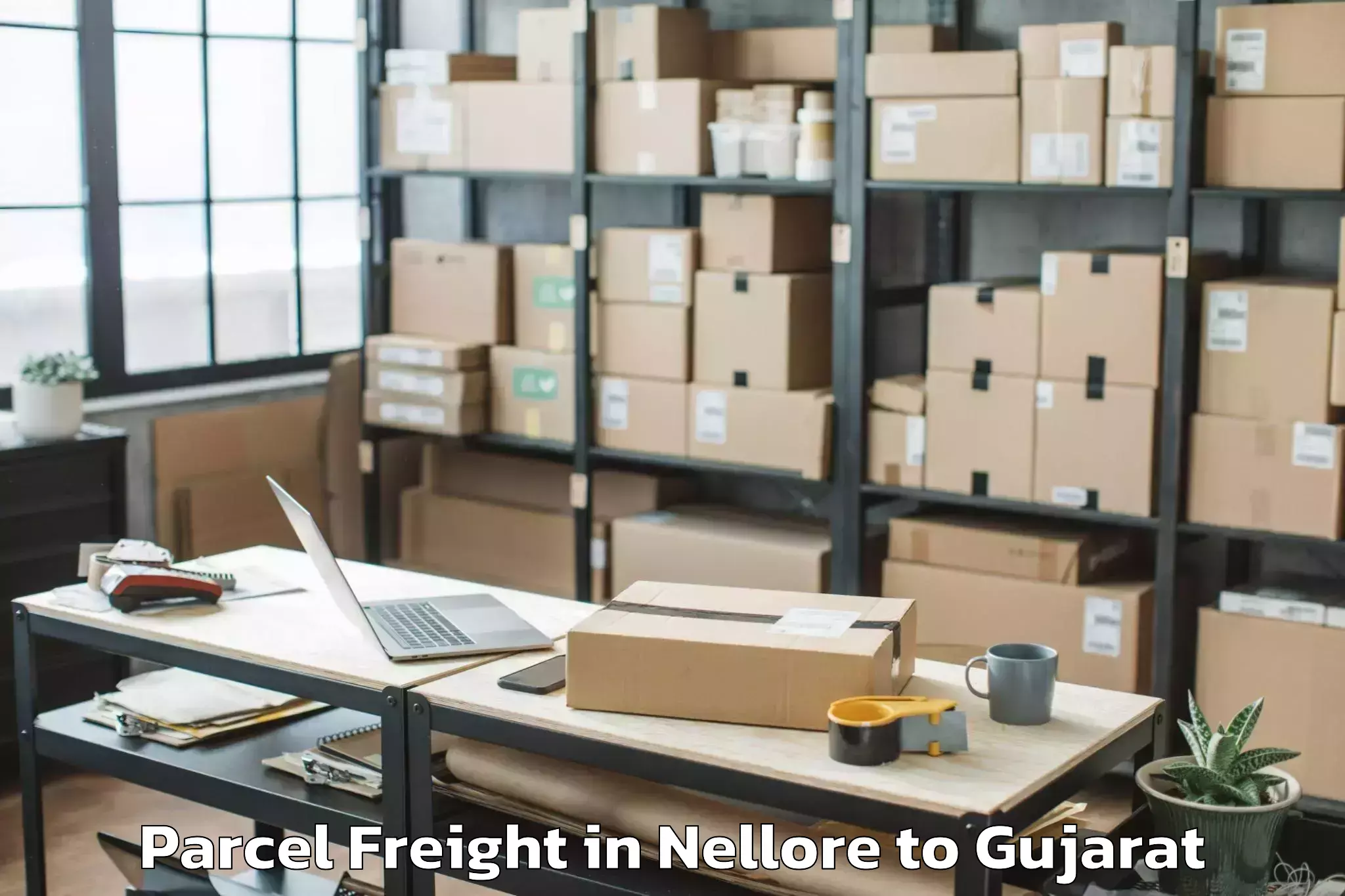 Nellore to Kadi Sarva Vishwavidyalaya Gan Parcel Freight